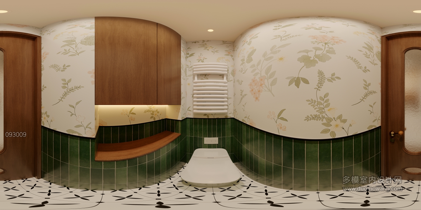 法式中古卫生间全景