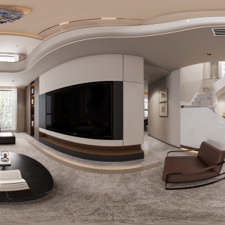 意式一楼客厅全景