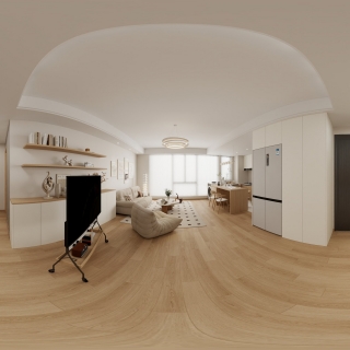 原木风客餐厅全景