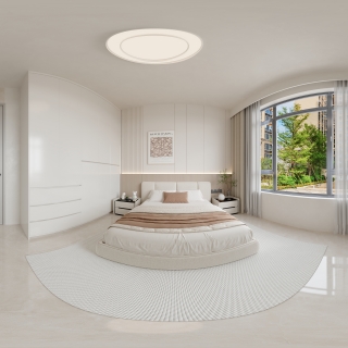 现代二层次卧全景