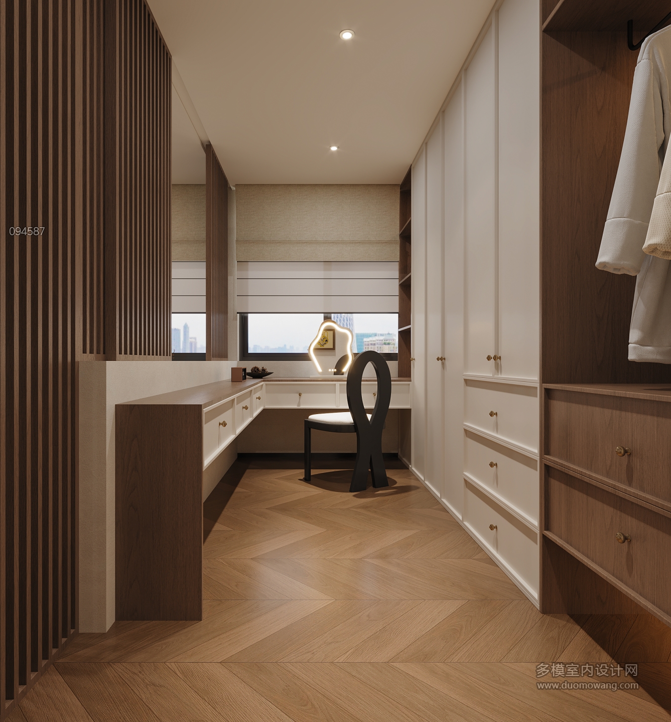 三楼卧室衣帽间