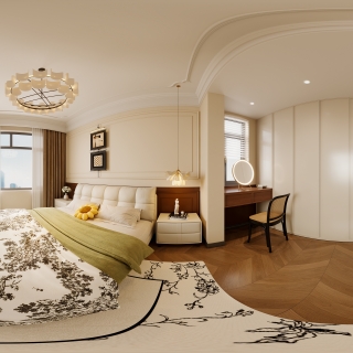 现代中古主卧全景