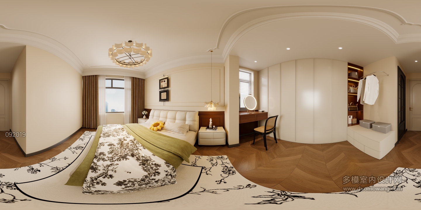 现代中古主卧全景