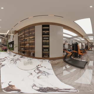 负二层健身区全景