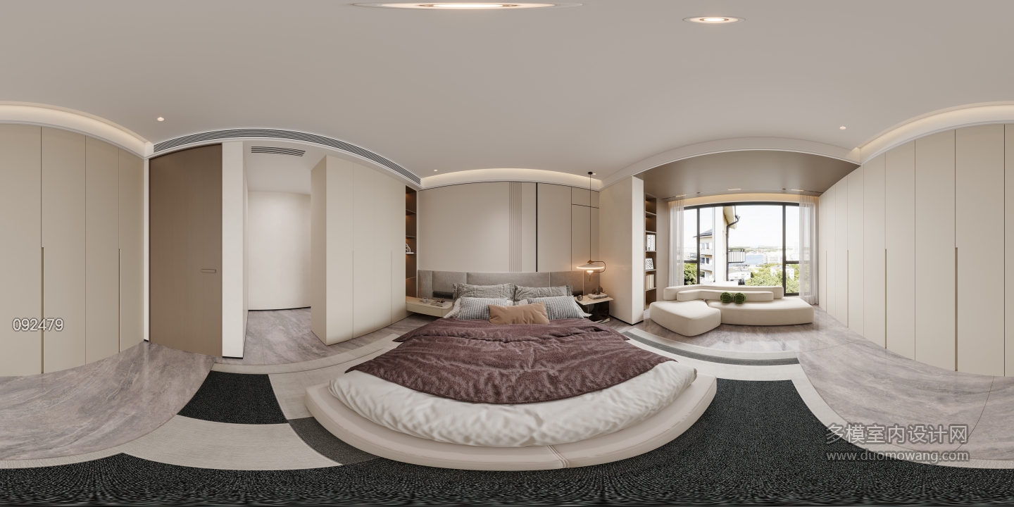 现代主卧全景