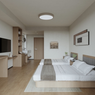 现代 双人间 宿舍 单张