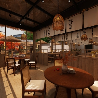 侘寂餐厅静态卡座a (1)