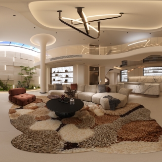 法式 负一层 客厅 1