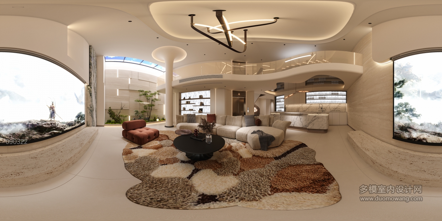 法式 负一层 客厅 1