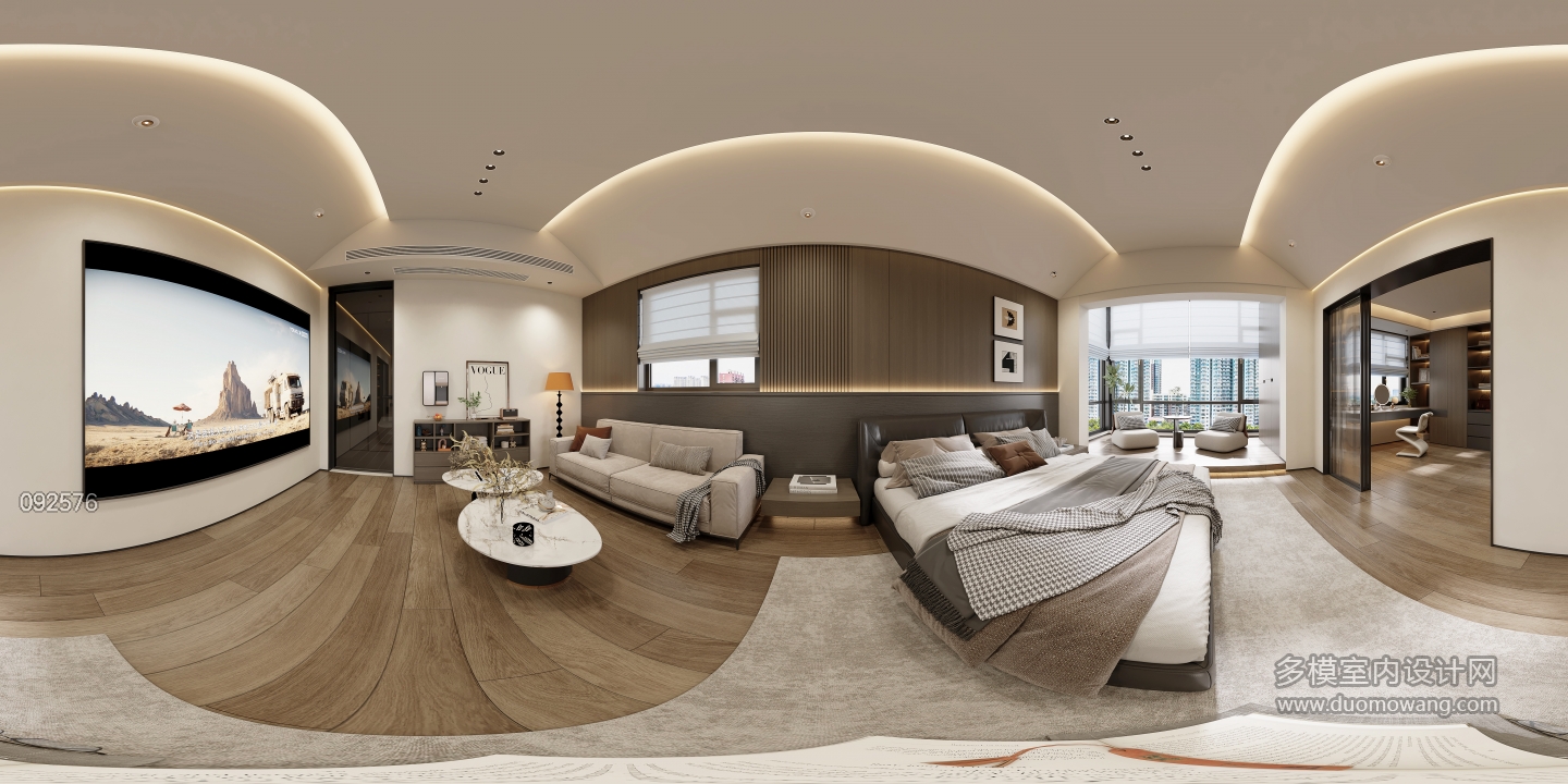 现代三楼主卧360