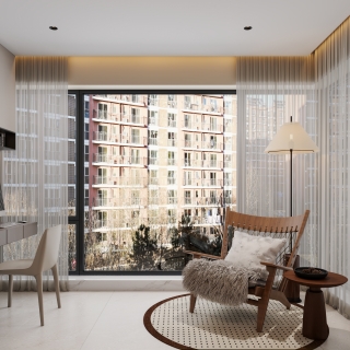 现代长辈房阳台