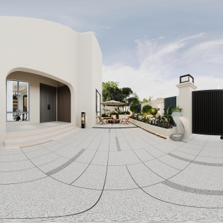 现代一楼院子全景一