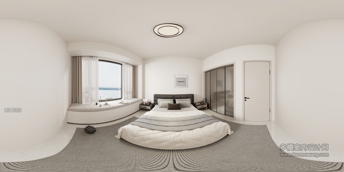 现代主卧全景