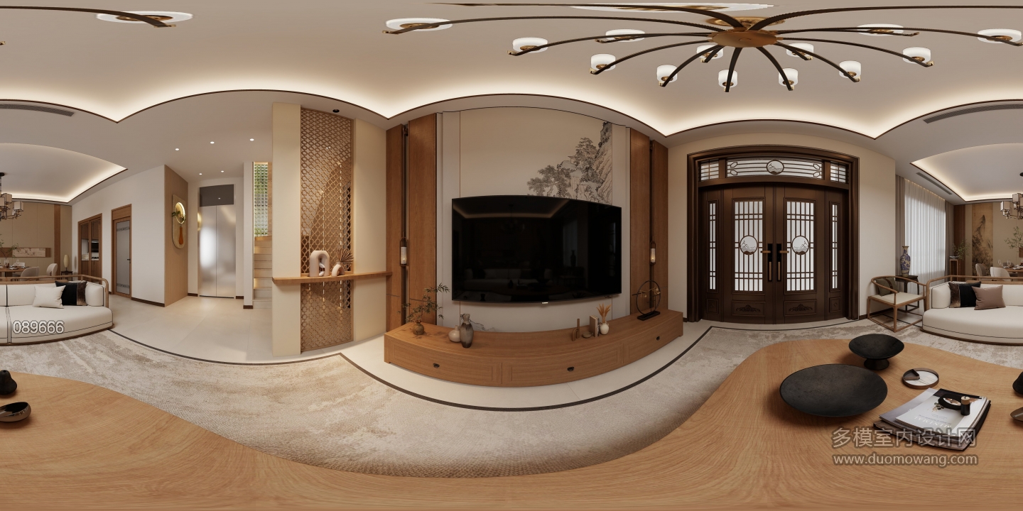 新中式一楼客厅