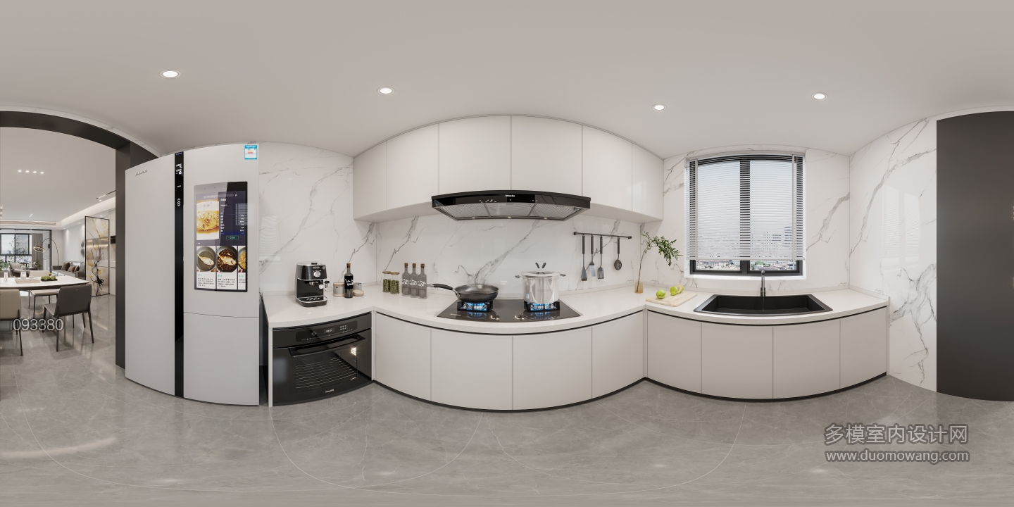 现代厨房全景