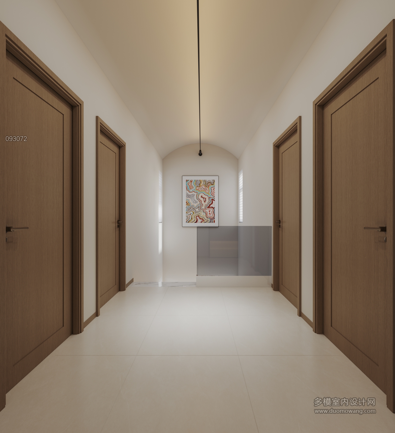 奶油中古三层走廊