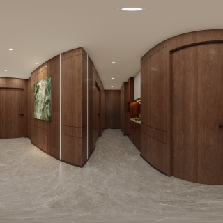 现代四层楼梯间全景