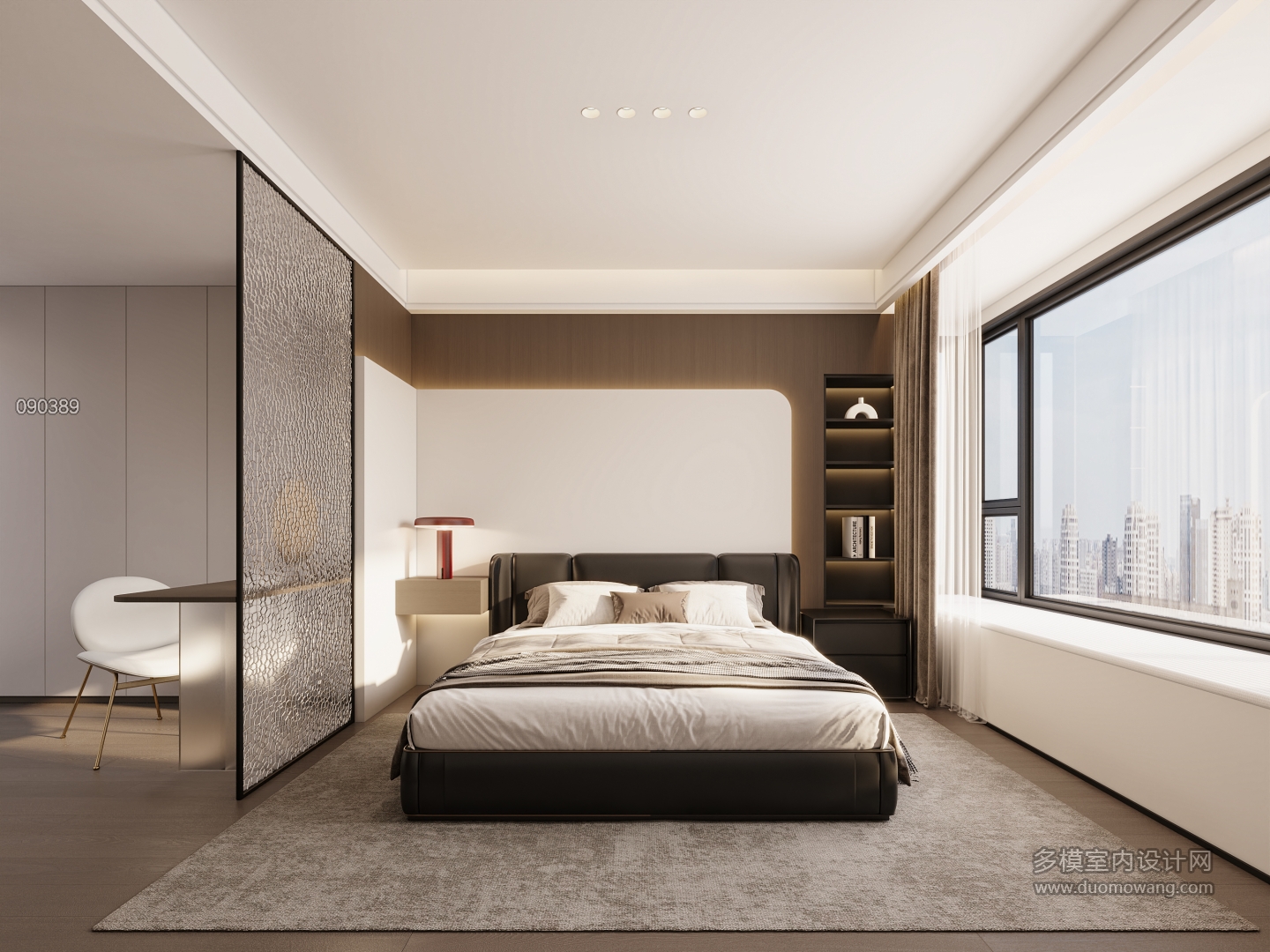 现代极简主卧