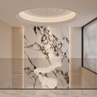 现代二层挑空特写