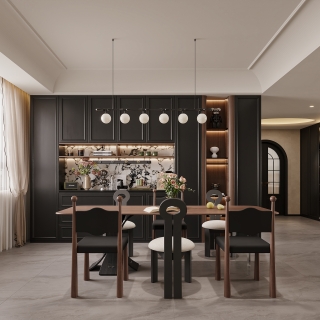 法式中古餐边柜特写