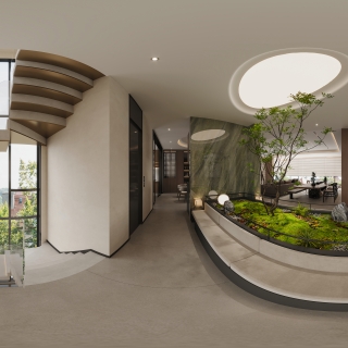 二楼楼梯间景观全景