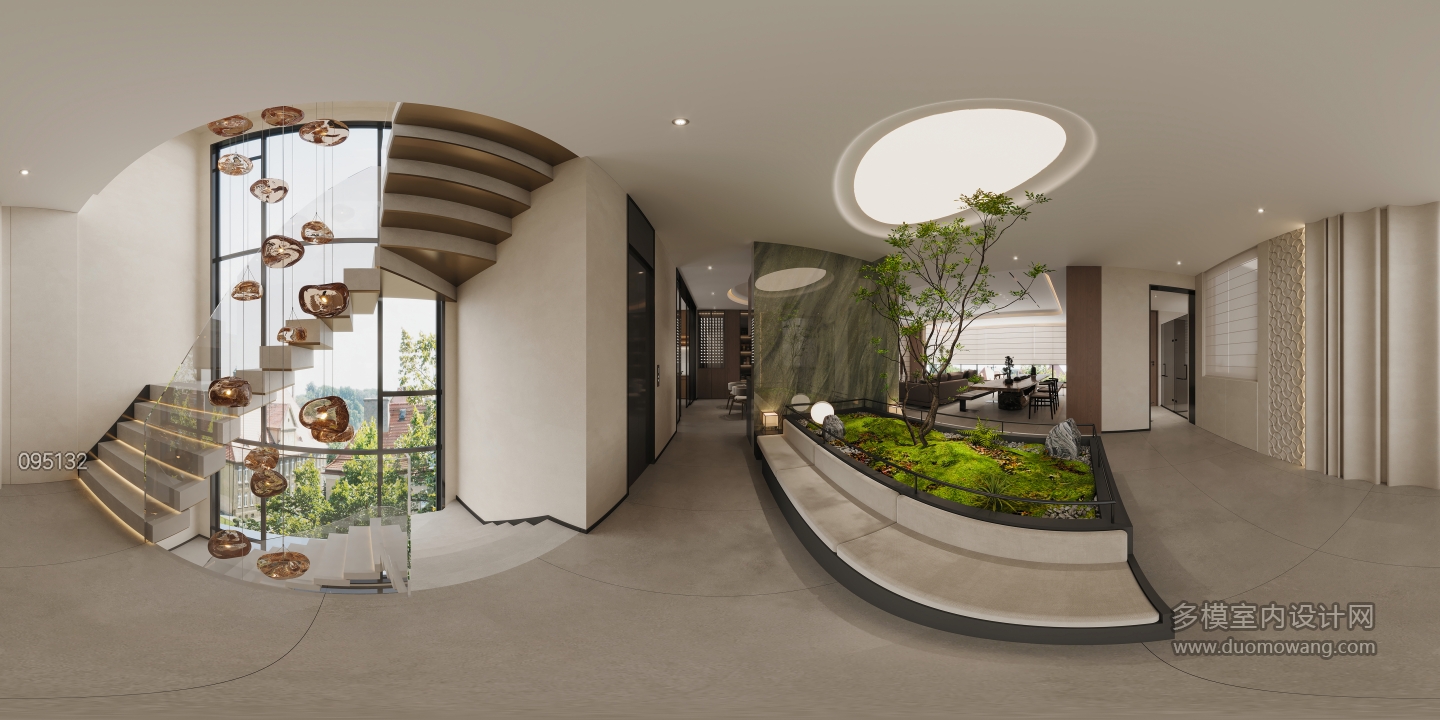 二楼楼梯间景观全景