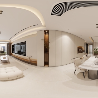 现代客餐厅全景