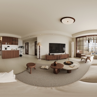 现代客餐厅全景