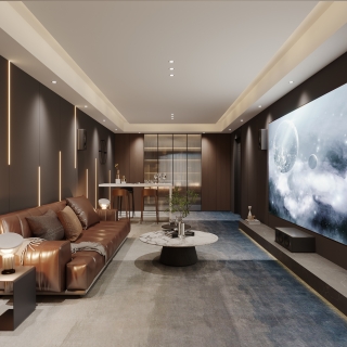 现代影音室特写