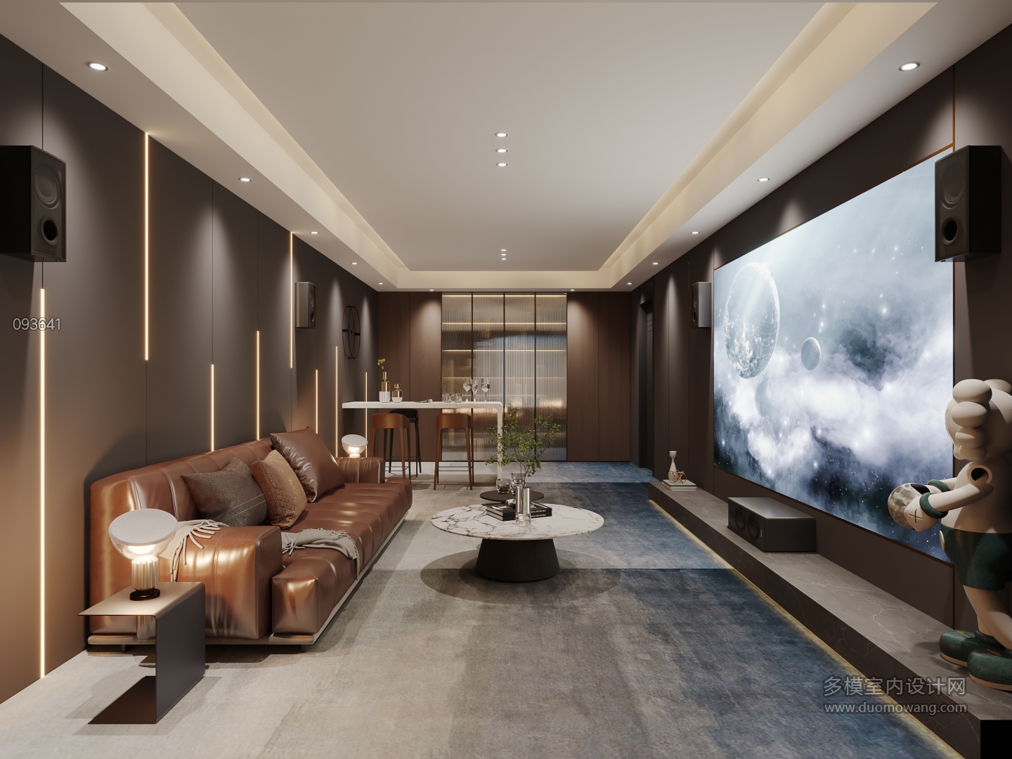 现代影音室特写