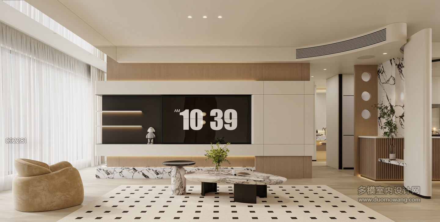 现代奶油电视背景特写