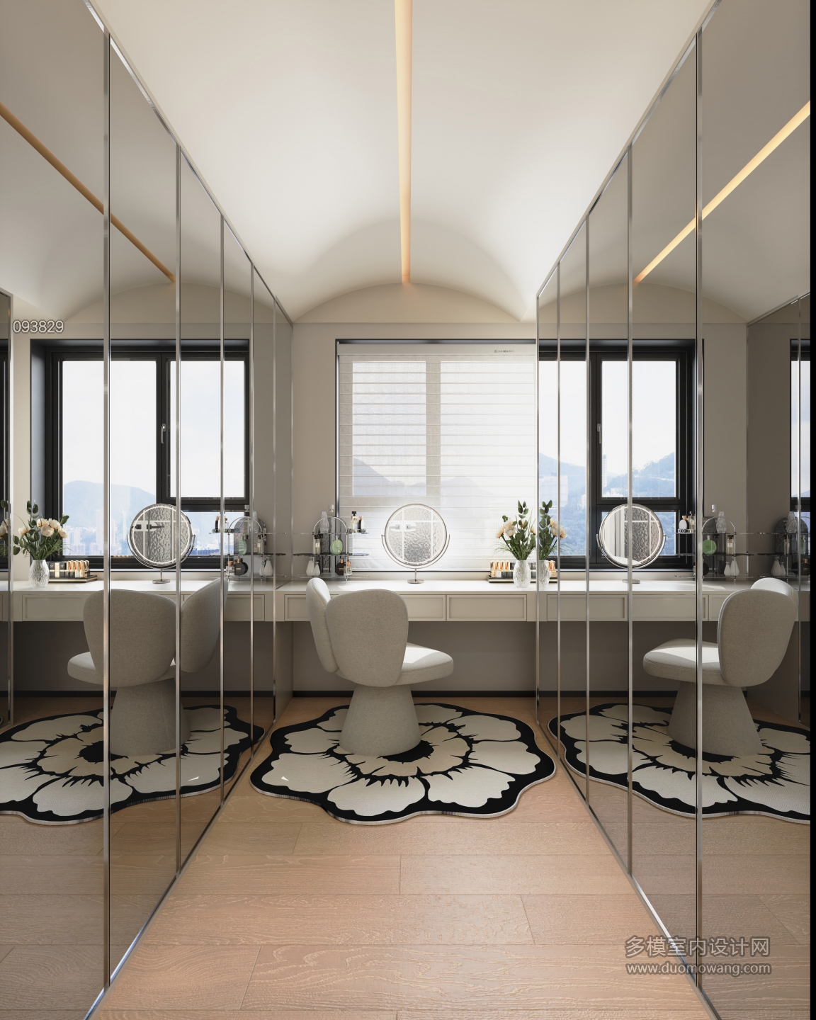 意式衣帽间特写