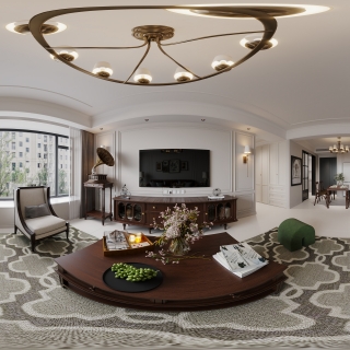 美式全景-客厅