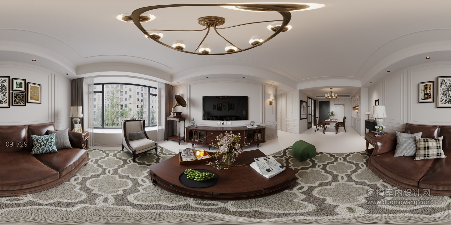 美式全景-客厅