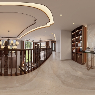 新中式二楼过道360