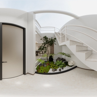 新中式二楼楼梯间