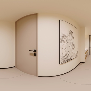 现代新中式楼梯间360