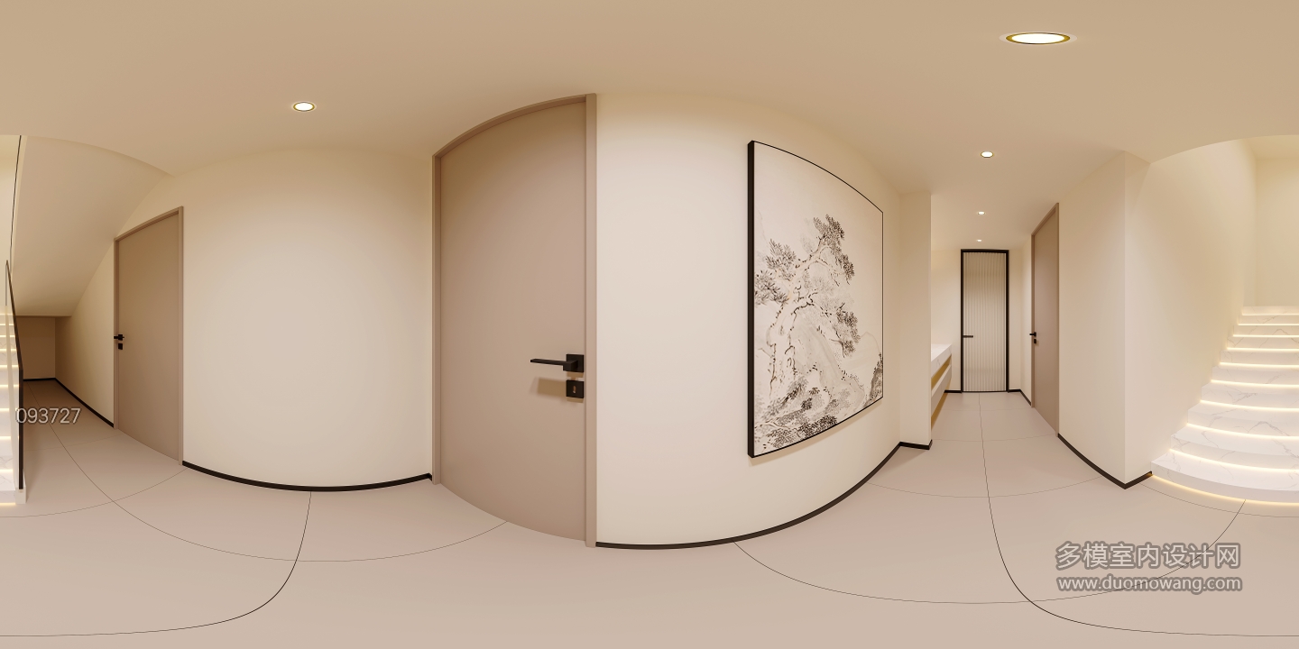 现代新中式楼梯间360