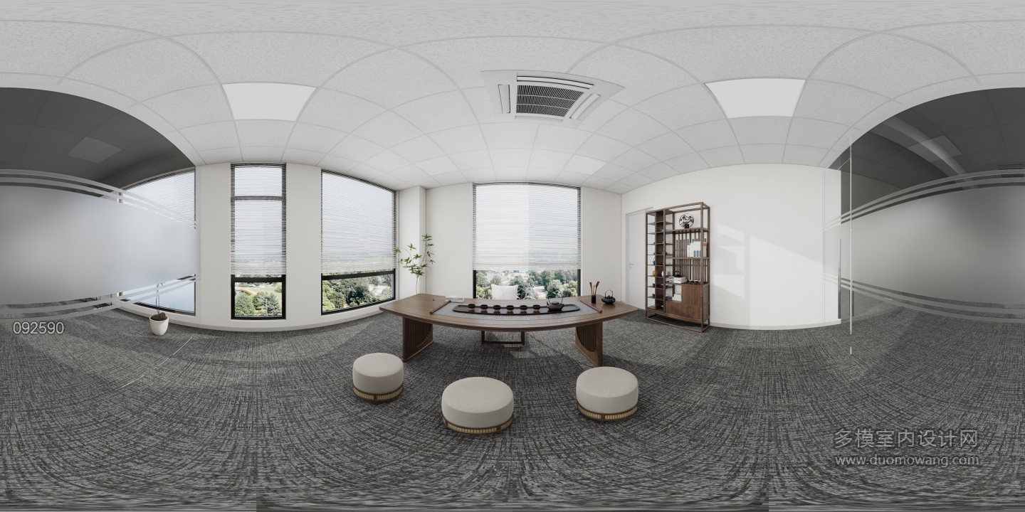 现代茶室全景
