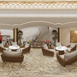 2现代酒店大厅全景