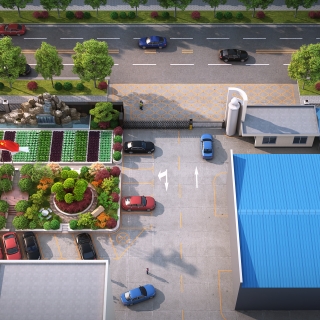 黑猫日化景观鸟瞰