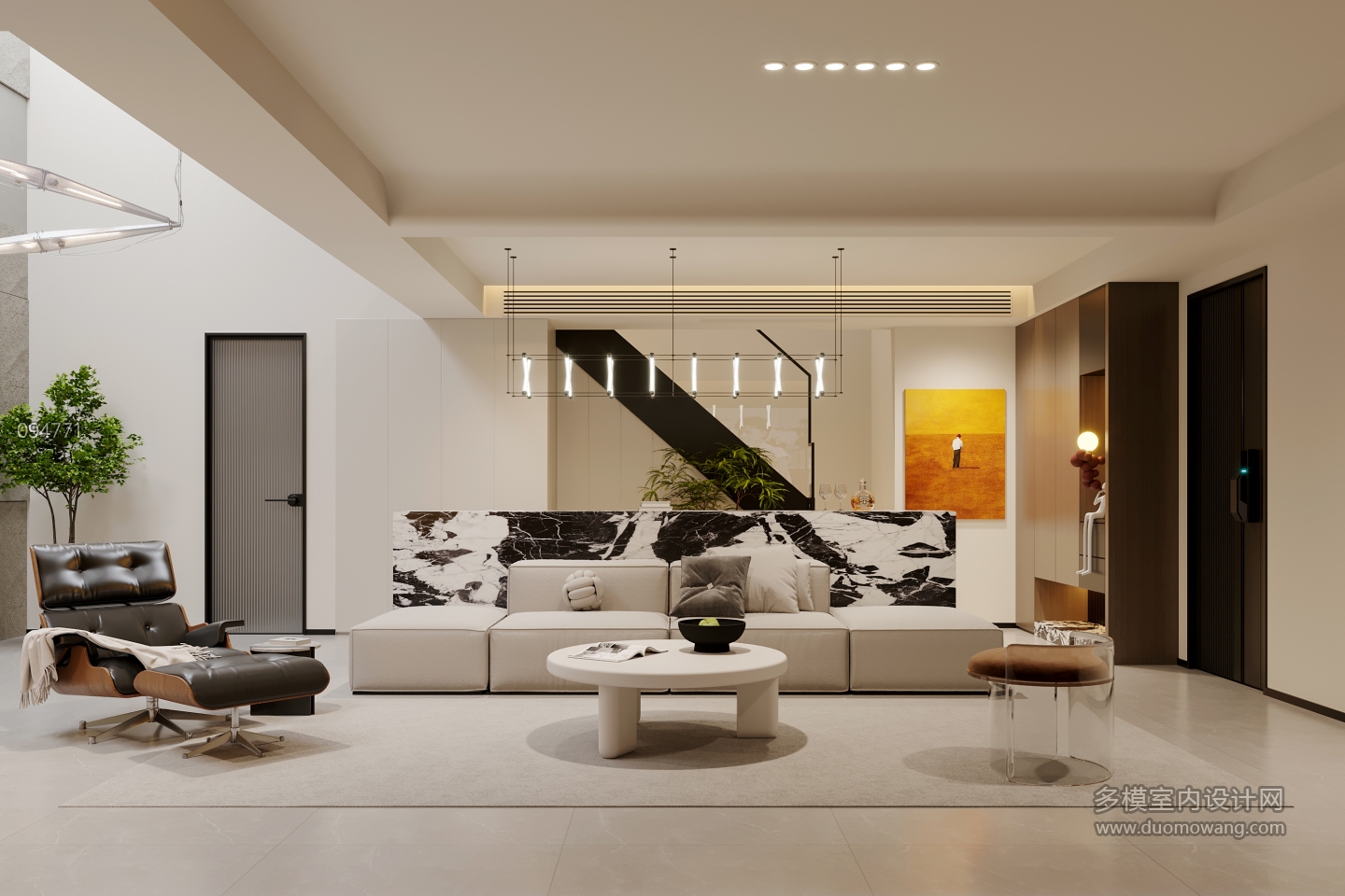 意式负二沙发墙