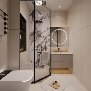 现代房间三卫生间