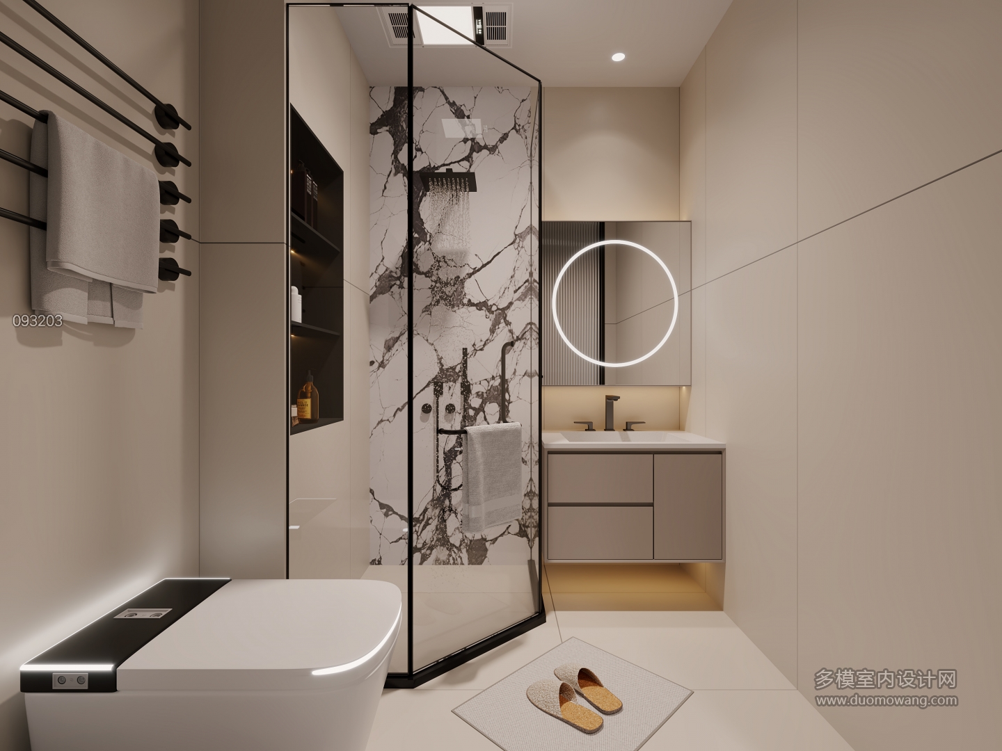 现代房间三卫生间