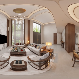 新中式客餐厅全景