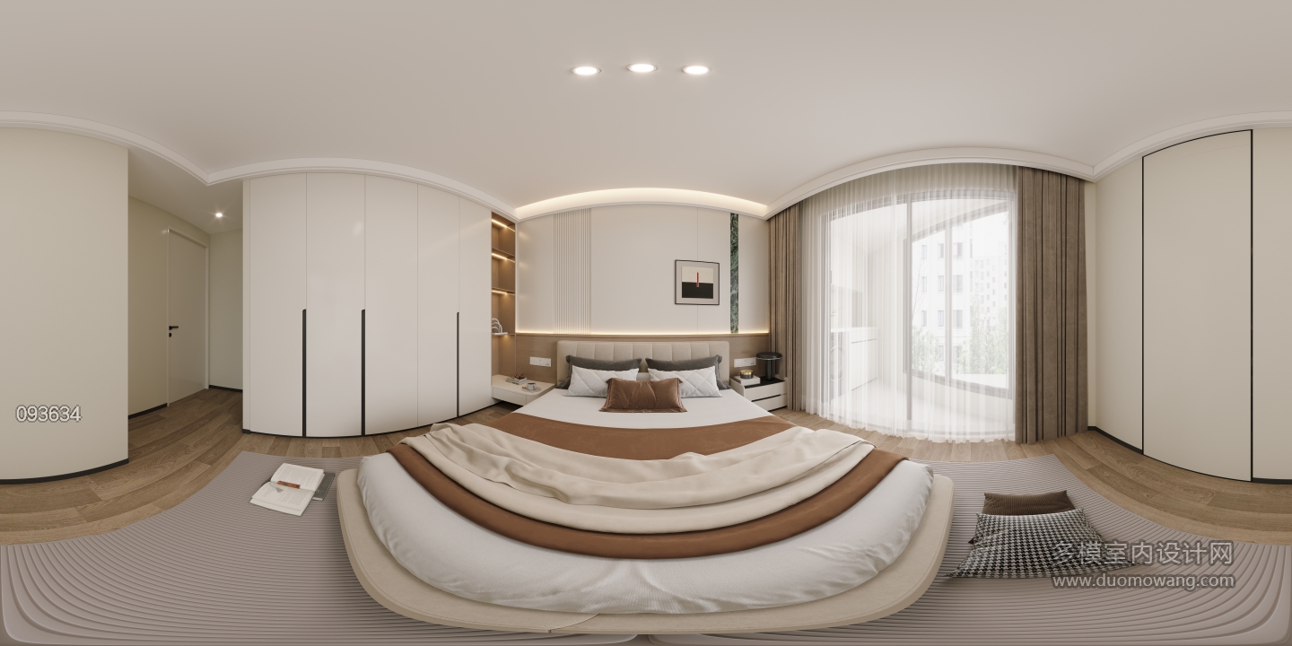 现代主卧全景