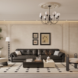 法式中古沙发背景特写