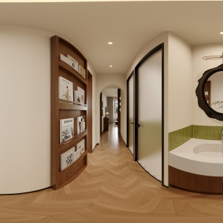 法式中古玄关全景