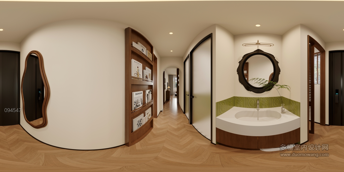 法式中古玄关全景