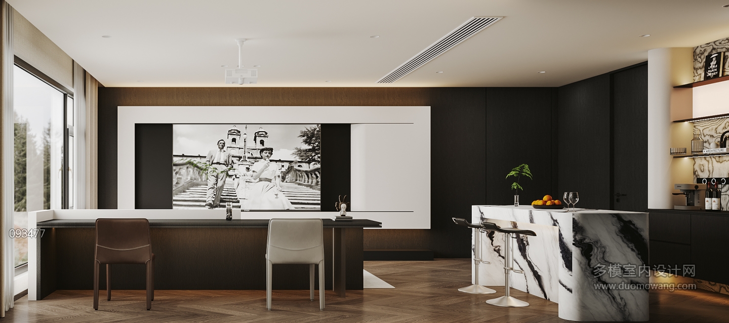 现代-客厅电视墙特写2